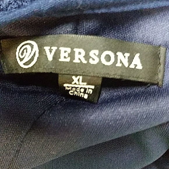 Midi length Navy gauze like dress - Picture 5 of 5